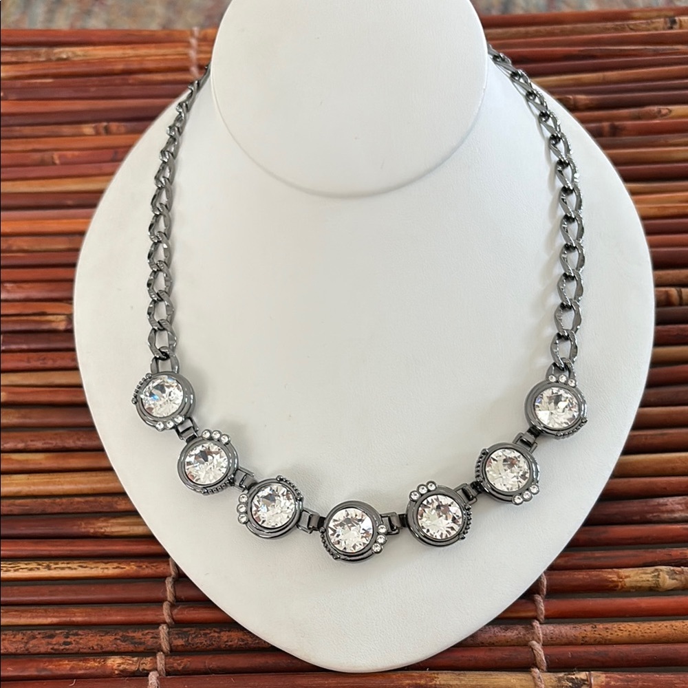 Silpada Silver Necklace Bold Swarovski Crystal Accents KR Collection